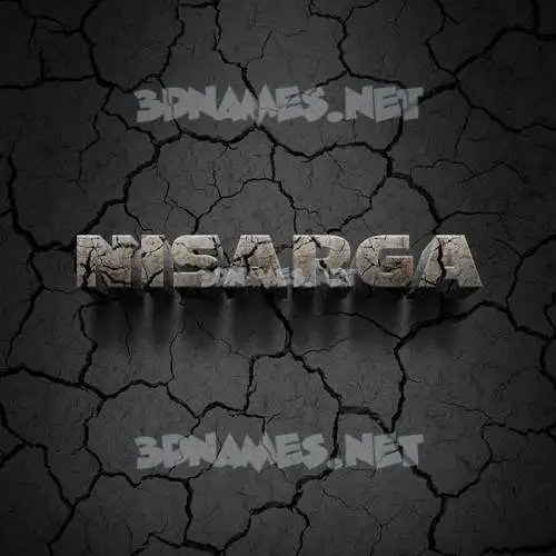 nisarga in Cracked Stone style - 3D name wallpaper