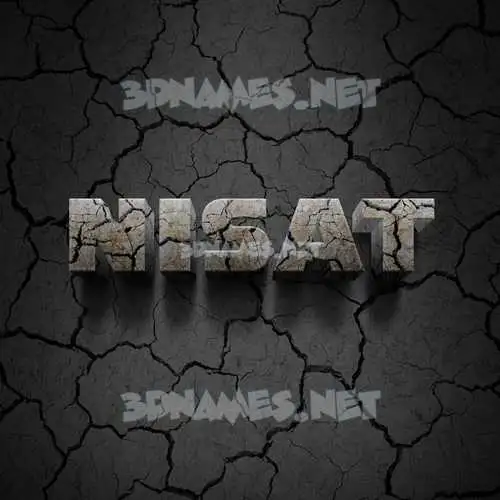 nisat in Cracked Stone style - 3D name wallpaper nisat in Cracked Stone style - 3D name wallpaper