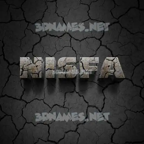 nisfa in Cracked Stone style - 3D name wallpaper nisfa in Cracked Stone style - 3D name wallpaper