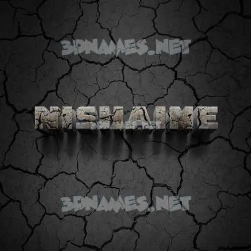 nishaine in Cracked Stone style - 3D name wallpaper nishaine in Cracked Stone style - 3D name wallpaper
