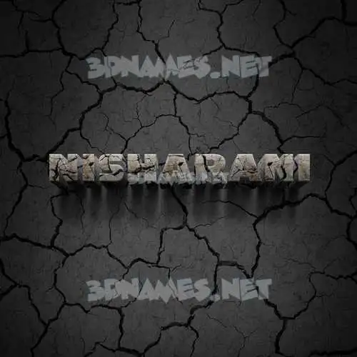 nisharani in Cracked Stone style - 3D name wallpaper
