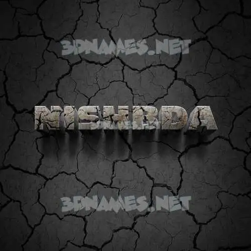nishbda in Cracked Stone style - 3D name wallpaper nishbda in Cracked Stone style - 3D name wallpaper