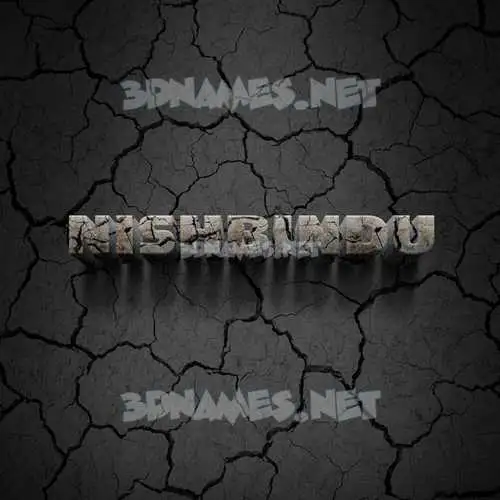 nishbindu in Cracked Stone style - 3D name wallpaper nishbindu in Cracked Stone style - 3D name wallpaper