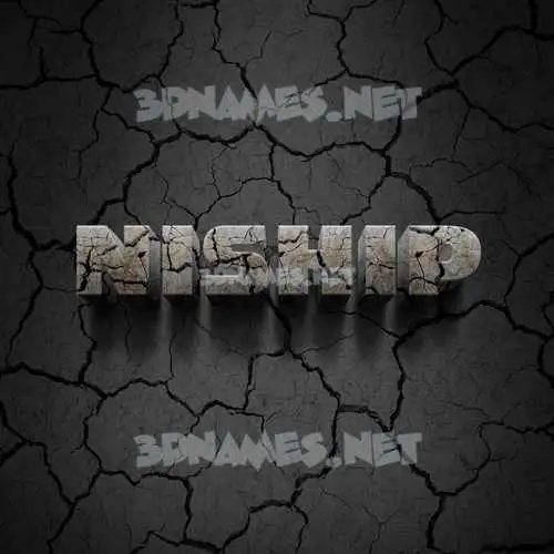 niship in Cracked Stone style - 3D name wallpaper niship in Cracked Stone style - 3D name wallpaper