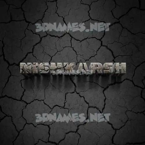 nishkarsh in Cracked Stone style - 3D name wallpaper nishkarsh in Cracked Stone style - 3D name wallpaper