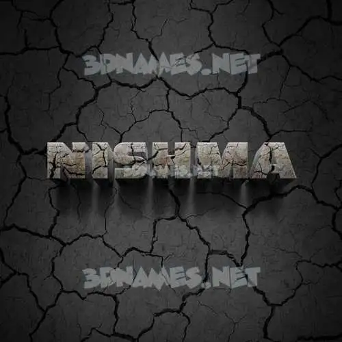 nishma in Cracked Stone style - 3D name wallpaper nishma in Cracked Stone style - 3D name wallpaper