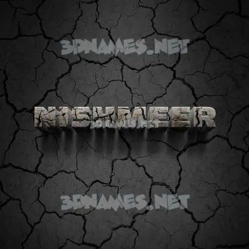 nishmeer in Cracked Stone style - 3D name wallpaper nishmeer in Cracked Stone style - 3D name wallpaper