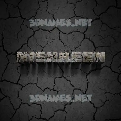 nishreen in Cracked Stone style - 3D name wallpaper nishreen in Cracked Stone style - 3D name wallpaper