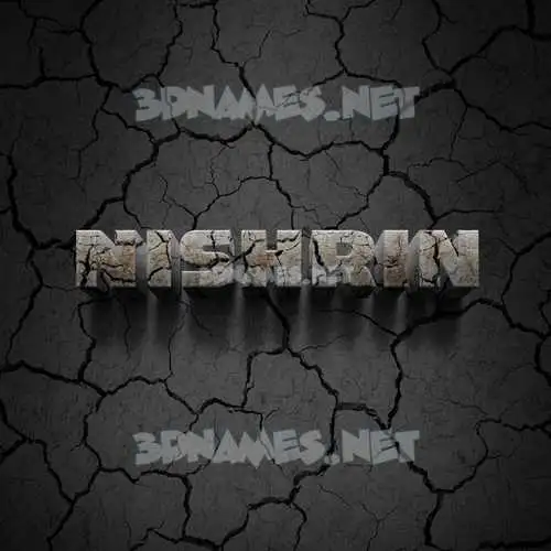 nishrin in Cracked Stone style - 3D name wallpaper nishrin in Cracked Stone style - 3D name wallpaper