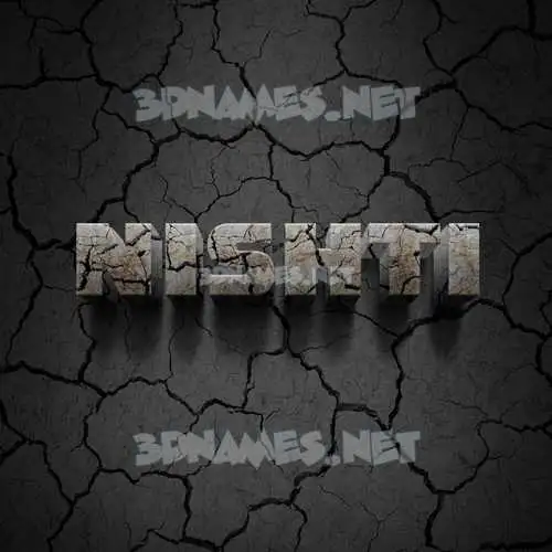 nishti in Cracked Stone style - 3D name wallpaper nishti in Cracked Stone style - 3D name wallpaper