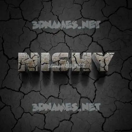 nishy in Cracked Stone style - 3D name wallpaper nishy in Cracked Stone style - 3D name wallpaper