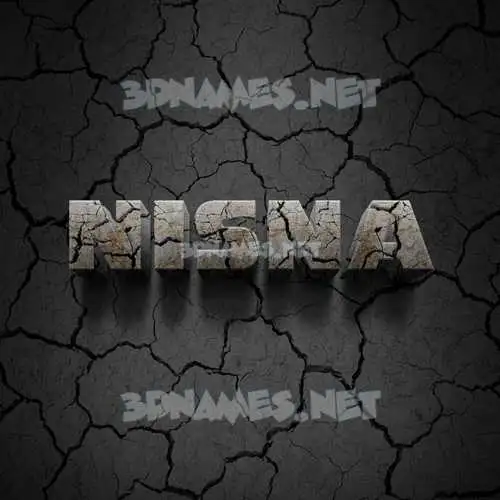 nisna in Cracked Stone style - 3D name wallpaper nisna in Cracked Stone style - 3D name wallpaper