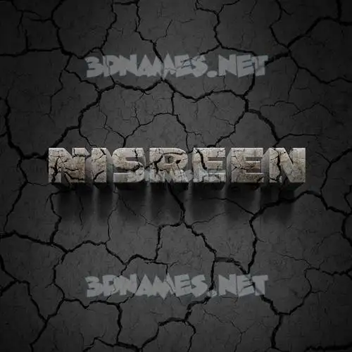 nisreen in Cracked Stone style - 3D name wallpaper nisreen in Cracked Stone style - 3D name wallpaper
