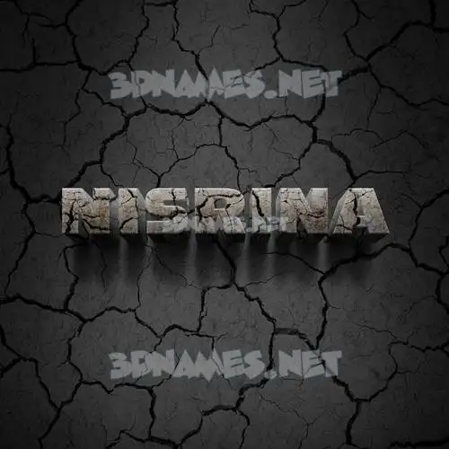 nisrina in Cracked Stone style - 3D name wallpaper nisrina in Cracked Stone style - 3D name wallpaper