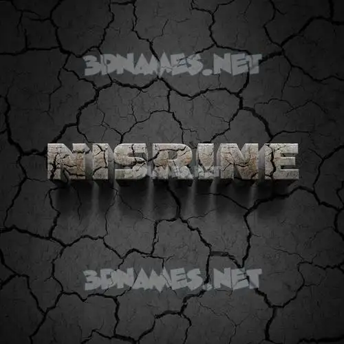 nisrine in Cracked Stone style - 3D name wallpaper nisrine in Cracked Stone style - 3D name wallpaper