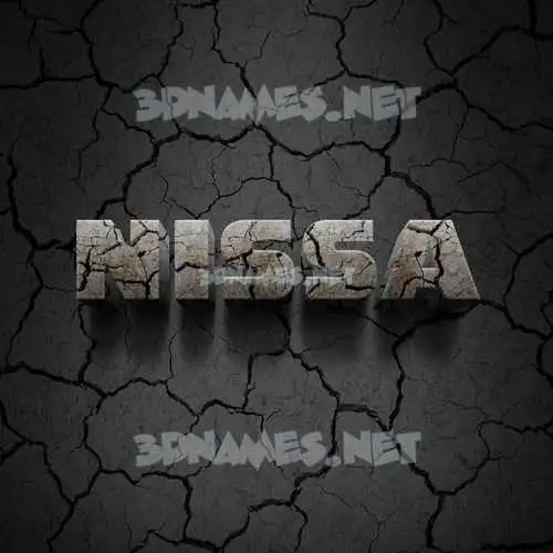 nissa in Cracked Stone style - 3D name wallpaper nissa in Cracked Stone style - 3D name wallpaper