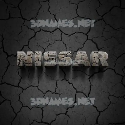 nissar in Cracked Stone style - 3D name wallpaper nissar in Cracked Stone style - 3D name wallpaper