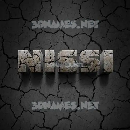 nissi in Cracked Stone style - 3D name wallpaper nissi in Cracked Stone style - 3D name wallpaper