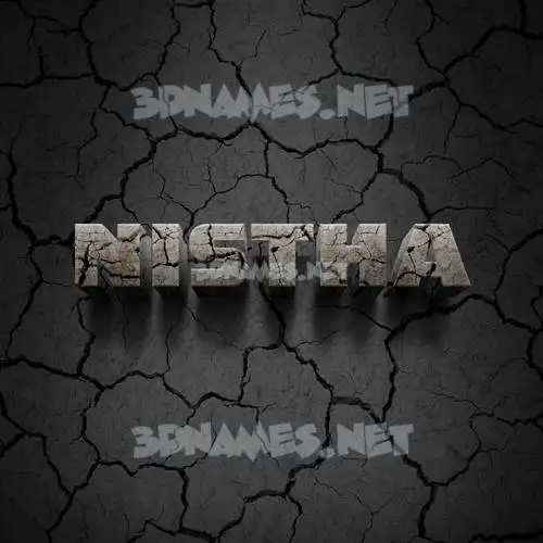 nistha in Cracked Stone style - 3D name wallpaper nistha in Cracked Stone style - 3D name wallpaper