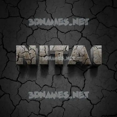 nitai in Cracked Stone style - 3D name wallpaper nitai in Cracked Stone style - 3D name wallpaper