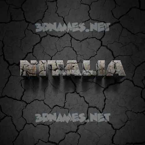 nitalia in Cracked Stone style - 3D name wallpaper