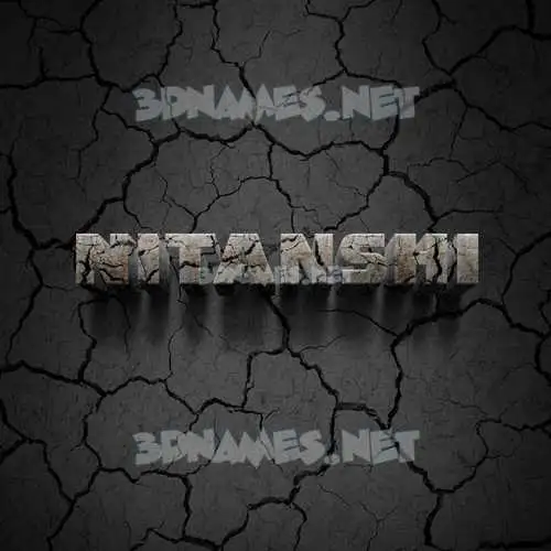 nitanshi in Cracked Stone style - 3D name wallpaper nitanshi in Cracked Stone style - 3D name wallpaper
