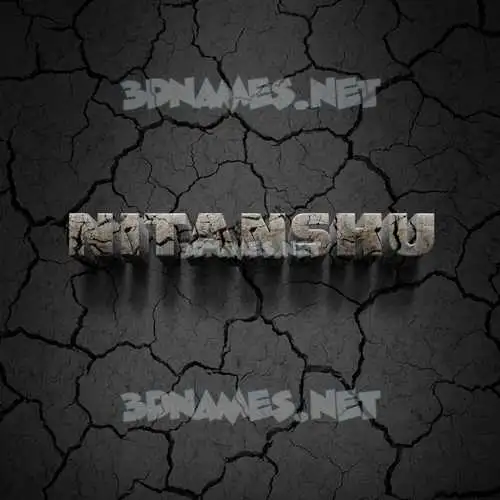 nitanshu in Cracked Stone style - 3D name wallpaper nitanshu in Cracked Stone style - 3D name wallpaper