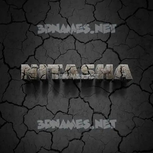 nitasha in Cracked Stone style - 3D name wallpaper nitasha in Cracked Stone style - 3D name wallpaper