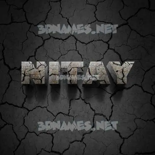 nitay in Cracked Stone style - 3D name wallpaper nitay in Cracked Stone style - 3D name wallpaper