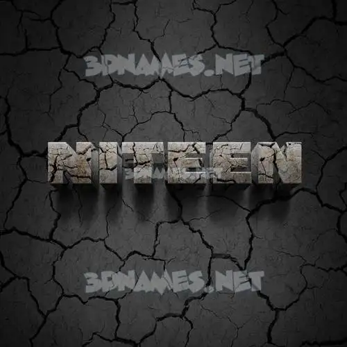 niteen in Cracked Stone style - 3D name wallpaper niteen in Cracked Stone style - 3D name wallpaper
