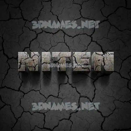 niten in Cracked Stone style - 3D name wallpaper niten in Cracked Stone style - 3D name wallpaper