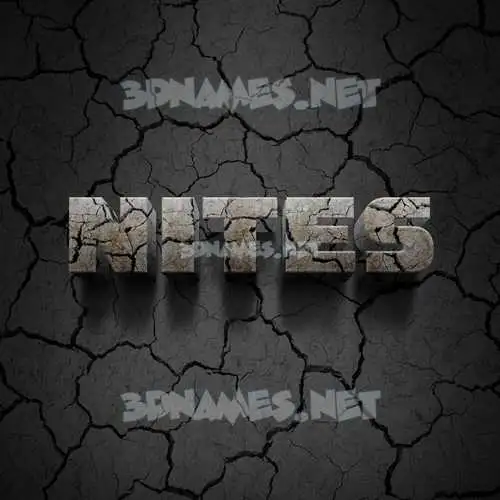 nites in Cracked Stone style - 3D name wallpaper