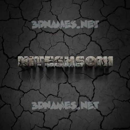 niteshsoni in Cracked Stone style - 3D name wallpaper