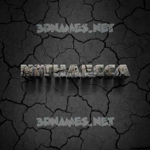 nithaecca in Cracked Stone style - 3D name wallpaper nithaecca in Cracked Stone style - 3D name wallpaper