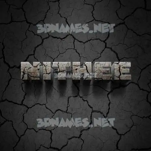 nithee in Cracked Stone style - 3D name wallpaper nithee in Cracked Stone style - 3D name wallpaper