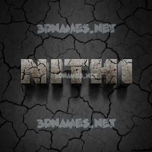 nithi in Cracked Stone style - 3D name wallpaper nithi in Cracked Stone style - 3D name wallpaper