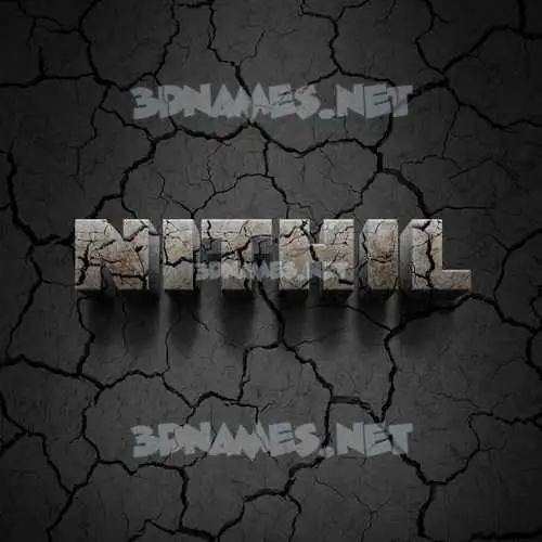 nithil in Cracked Stone style - 3D name wallpaper nithil in Cracked Stone style - 3D name wallpaper