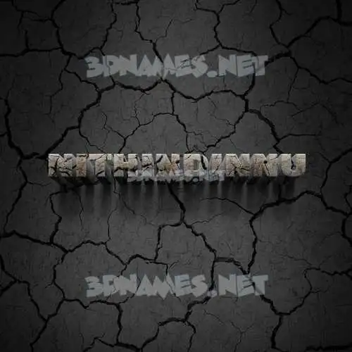 nithindinnu in Cracked Stone style - 3D name wallpaper