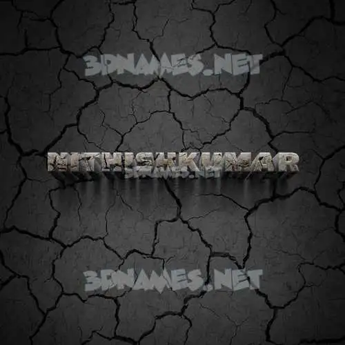 nithishkumar in Cracked Stone style - 3D name wallpaper