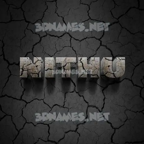 nithu in Cracked Stone style - 3D name wallpaper nithu in Cracked Stone style - 3D name wallpaper