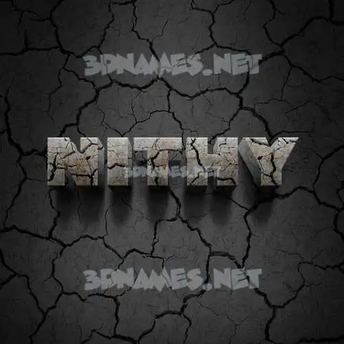 nithy in Cracked Stone style - 3D name wallpaper nithy in Cracked Stone style - 3D name wallpaper