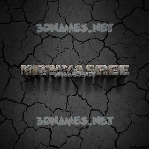 nithyasree in Cracked Stone style - 3D name wallpaper