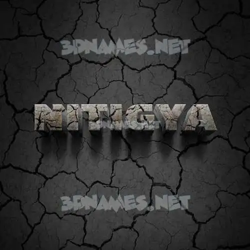 nitigya in Cracked Stone style - 3D name wallpaper nitigya in Cracked Stone style - 3D name wallpaper