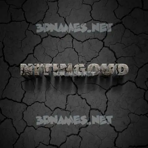 nitingoud in Cracked Stone style - 3D name wallpaper nitingoud in Cracked Stone style - 3D name wallpaper