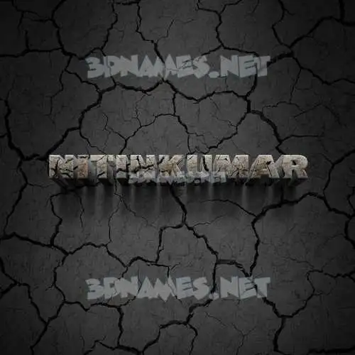 nitinkumar in Cracked Stone style - 3D name wallpaper