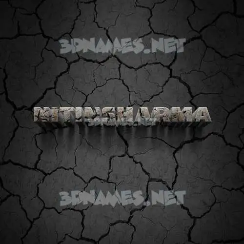 nitinsharma in Cracked Stone style - 3D name wallpaper nitinsharma in Cracked Stone style - 3D name wallpaper