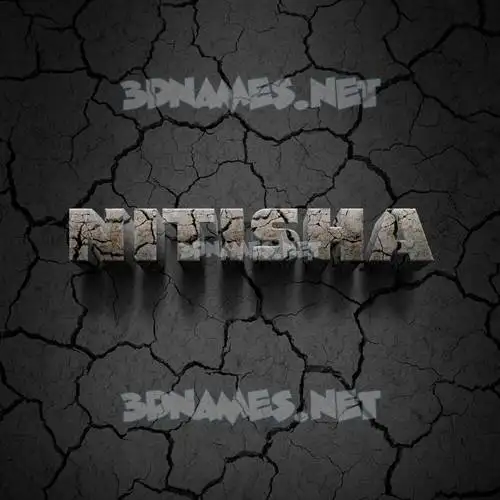 nitisha in Cracked Stone style - 3D name wallpaper nitisha in Cracked Stone style - 3D name wallpaper