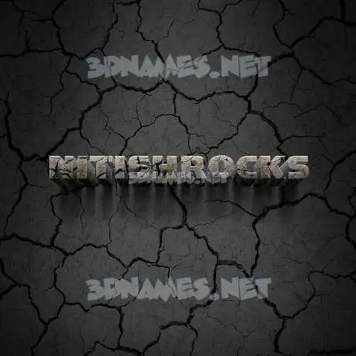nitishrocks in Cracked Stone style - 3D name wallpaper nitishrocks in Cracked Stone style - 3D name wallpaper