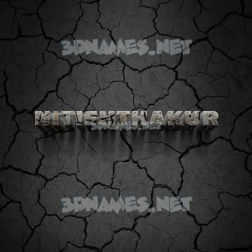 nitishthakur in Cracked Stone style - 3D name wallpaper nitishthakur in Cracked Stone style - 3D name wallpaper