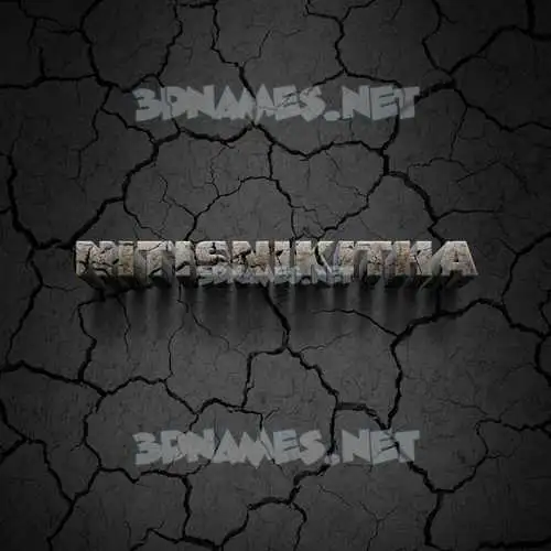 nitisnikitha in Cracked Stone style - 3D name wallpaper
